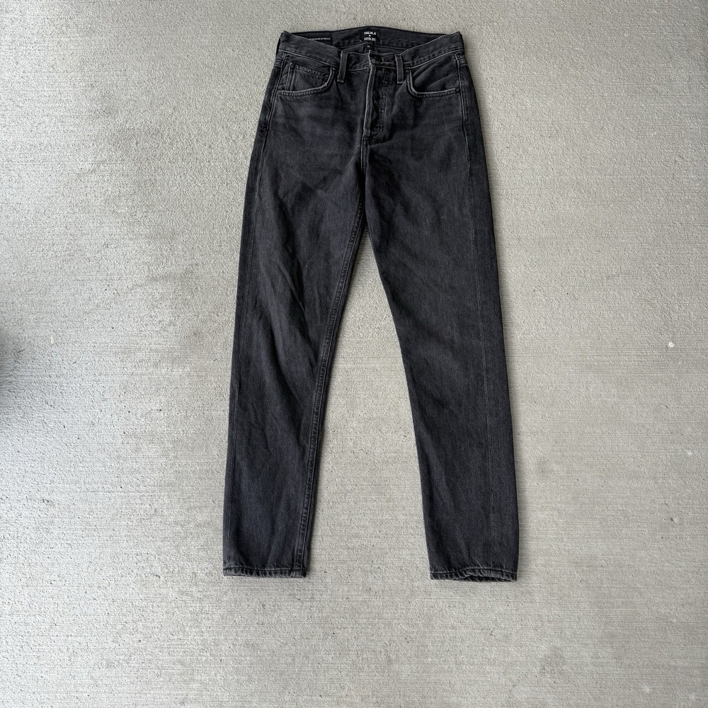 Talula x AGOLDE Women's High-Rise Taper Jeans Black Size 23 Made in USA